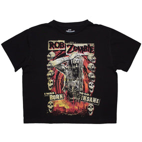 Zombie, Rob - Born To Go Insane Womens Black Crop Top