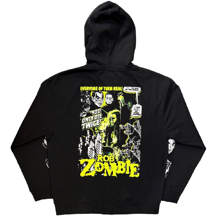 Zombie, Rob - Zip Black Hoodie (You Only Die Twice) - 100% Official Merchandise - COMING SOON