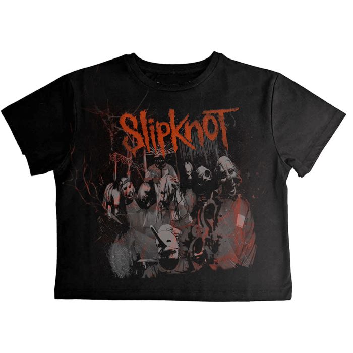 Slipknot - First Album Womens Fitted Black Crop Top