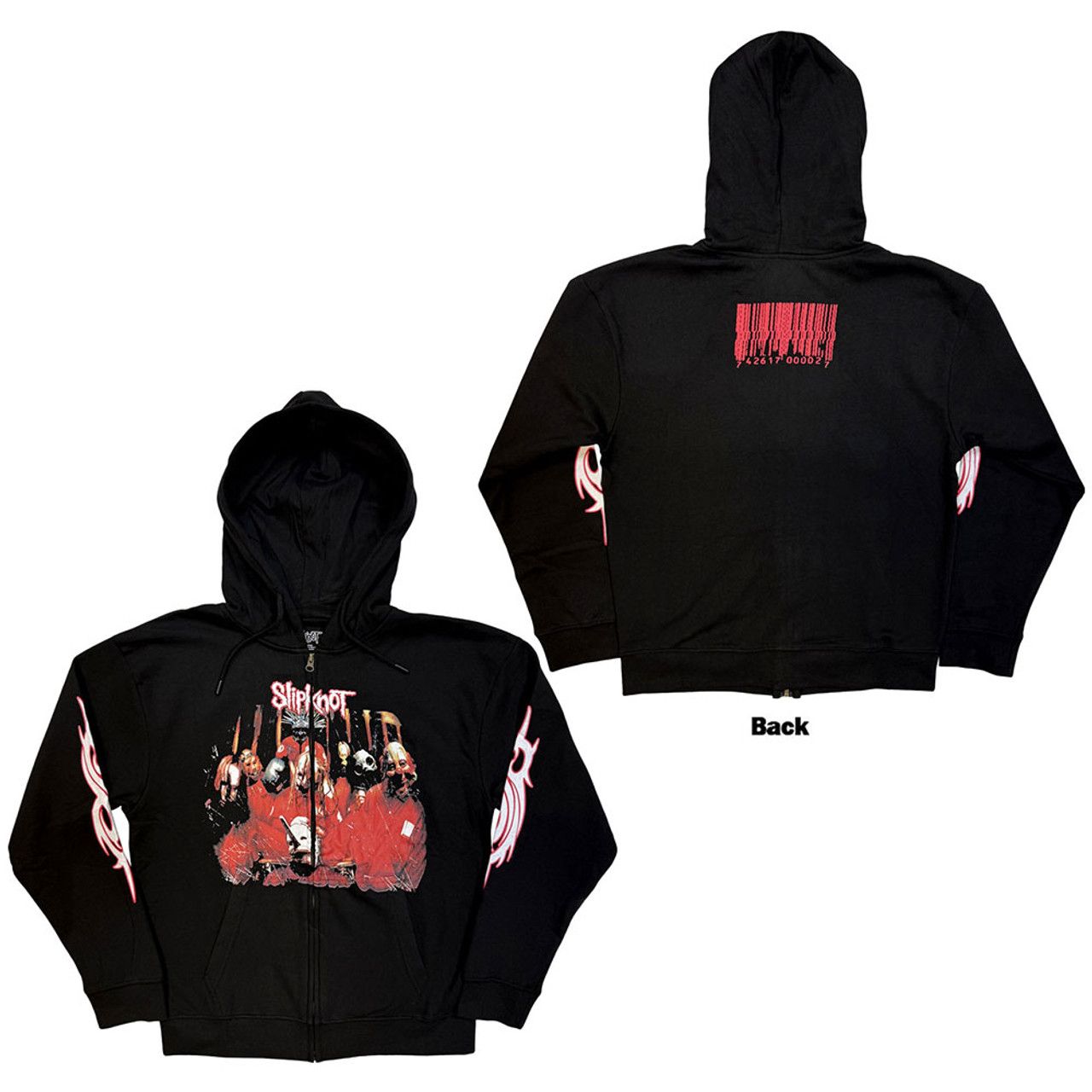 Slipknot - Zip Black Hoodie (1st Album and Barcode)