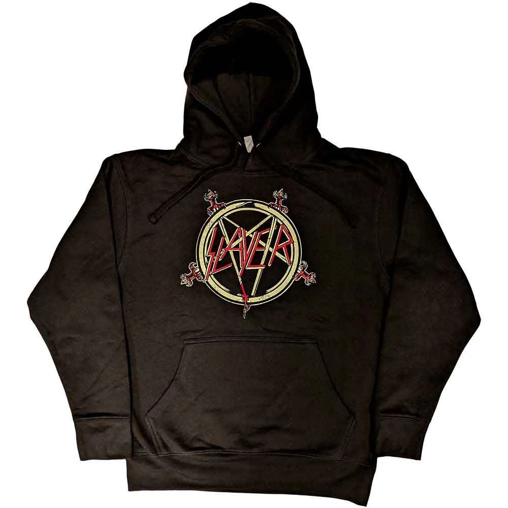 Slayer - Pullover Black Hoodie (Pentagram Logo) - 100% Official Merchandise
