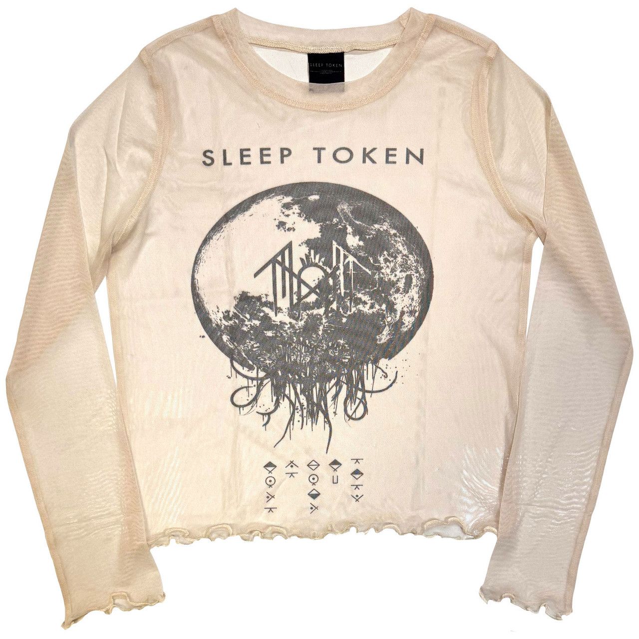Sleep Token - Take Me Back To Eden Womens Natural Long Sleeve Mesh Top - 100% Official Merchandise - COMING SOON