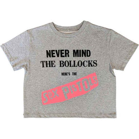 Sex Pistols - NMTB Womens Fitted Grey Crop Top - 100% Official Merchandise