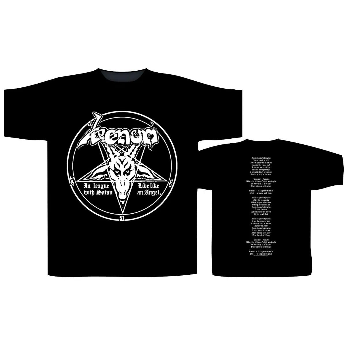 Venom - In League With Satan Black Shirt - 100% Official Merchandise - COMING SOON