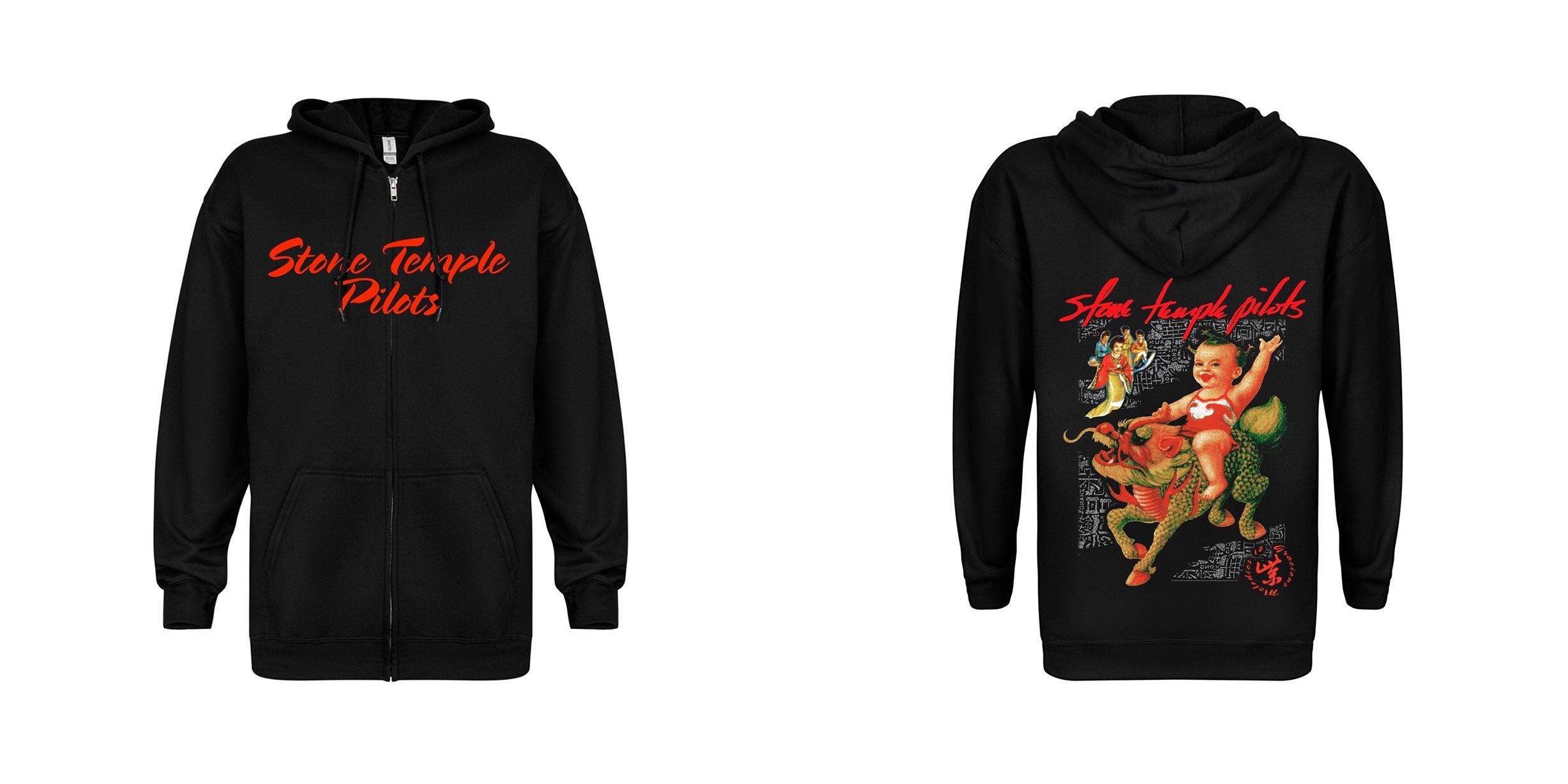 Stone Temple Pilots - Pullover Black Hoodie (Purple Pilots) - COMING SOON