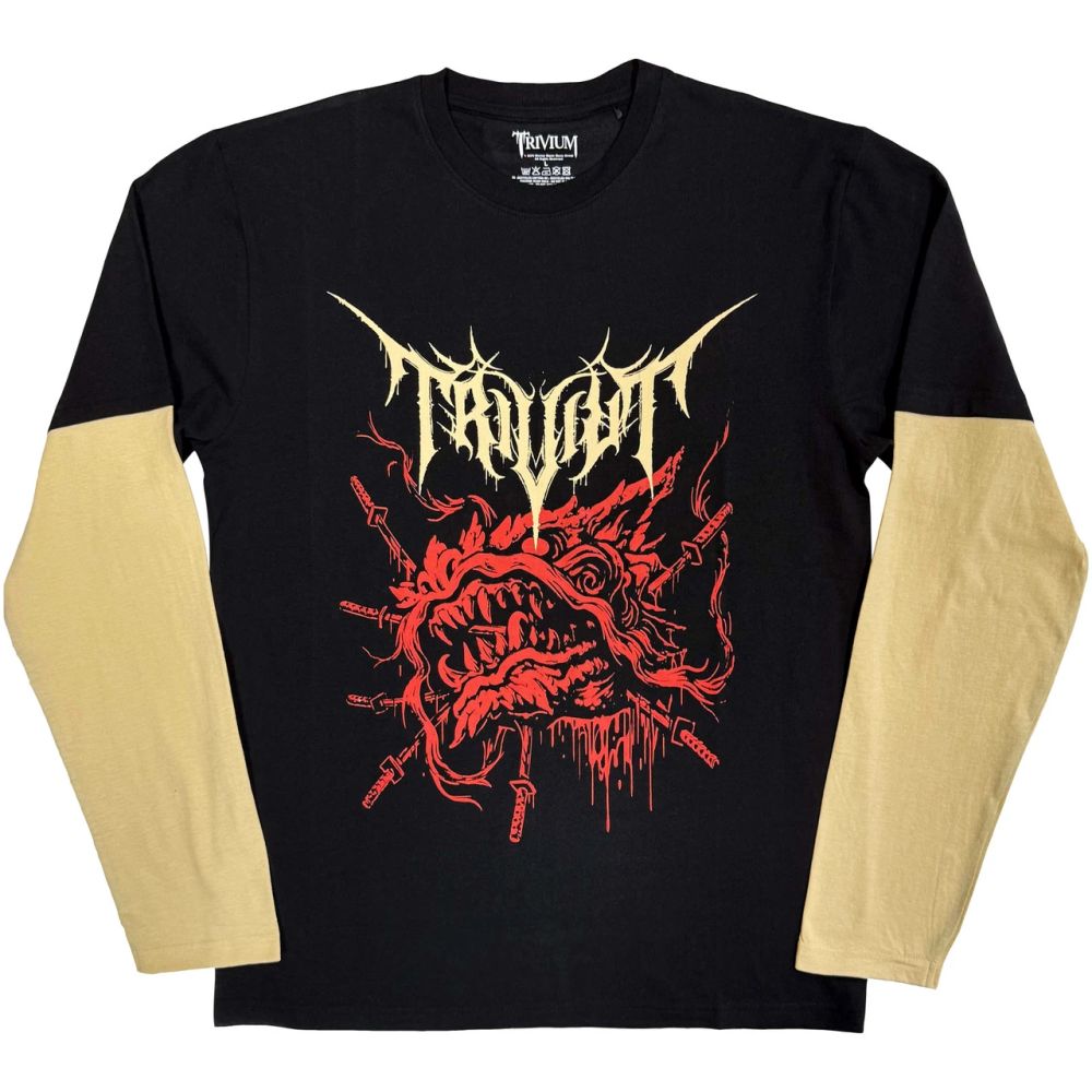 Trivium - Red Demon Black and Sand Layered Long Sleeve Shirt - 100% Official Merchandise - COMING SOON