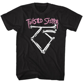 Twisted Sister - Bone Logo Black Shirt