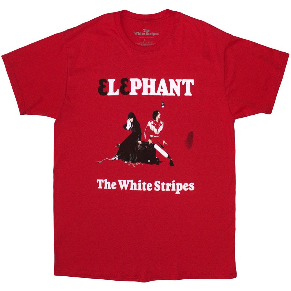 White Stripes Elephant Red Shirt - COMING SOON