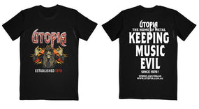 Utopia - New Metalman Keeping Music Evil Since 1978 Black Shirt