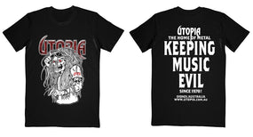 Utopia - 4XL & 5XLOld Metalman Keeping Music Evil Since 1978 Black Shirt