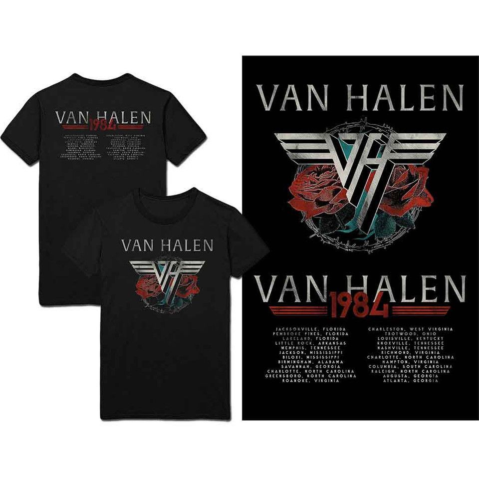 Van Halen - 84 Tour Black Shirt - 100% Official Merchandise