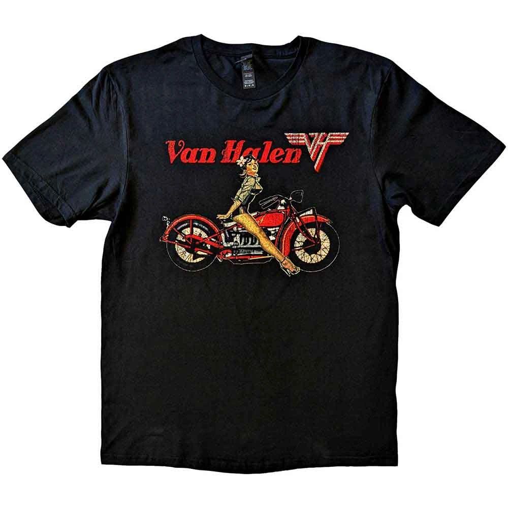 Van Halen - Pin-up Motorcycle Black Shirt - 100% Official Merchandise - COMING SOON