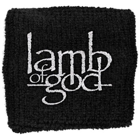 Lamb Of God - Sweat Towelling Embroided Wristband (Logo)