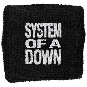 System Of A Down - Sweat Towelling Embroided Wristband (Logo)
