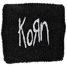 Korn - Sweat Towelling Embroided Wristband (Logo)