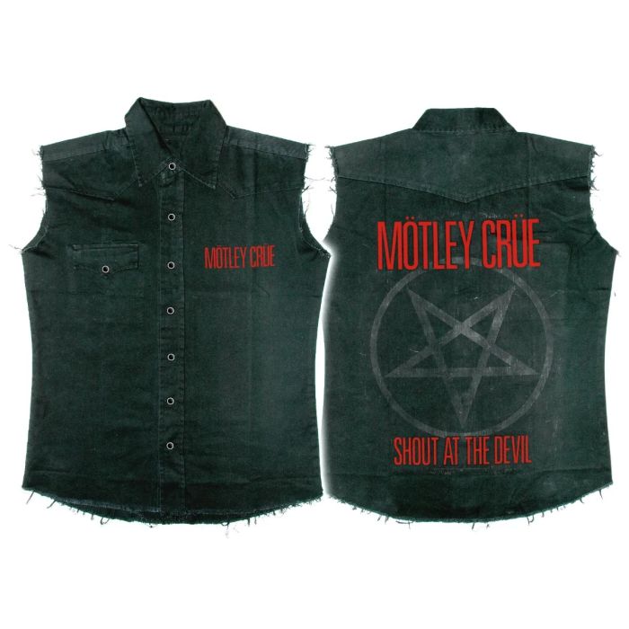 Motley Crue - Sleeveless Black Work Shirt (Shout At The Devil)