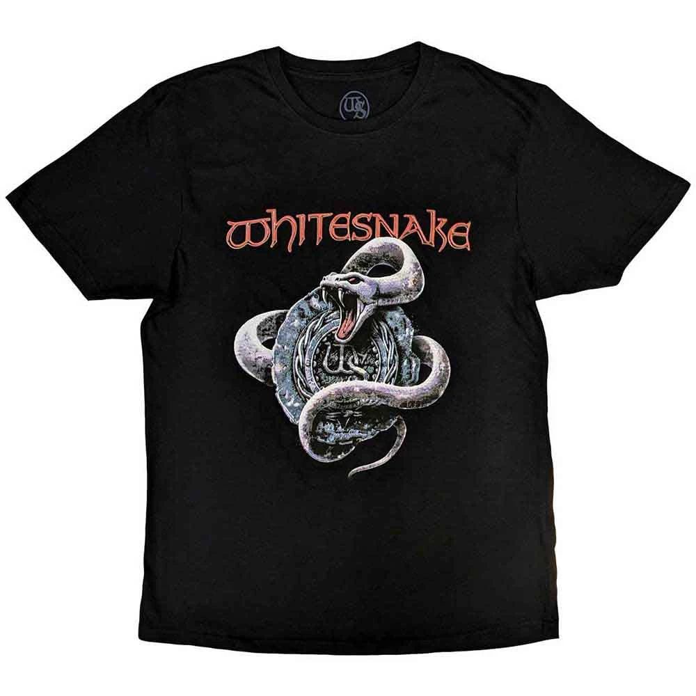 Whitesnake - Silver Snake Black Shirt - 100% Official Merchandise - COMING SOON