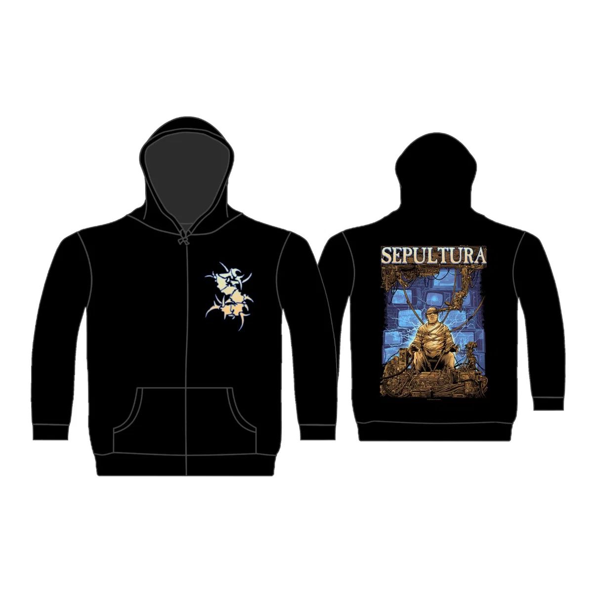 Sepultura - Zip Black Hoodie (Chaos A.D.) - COMING SOON