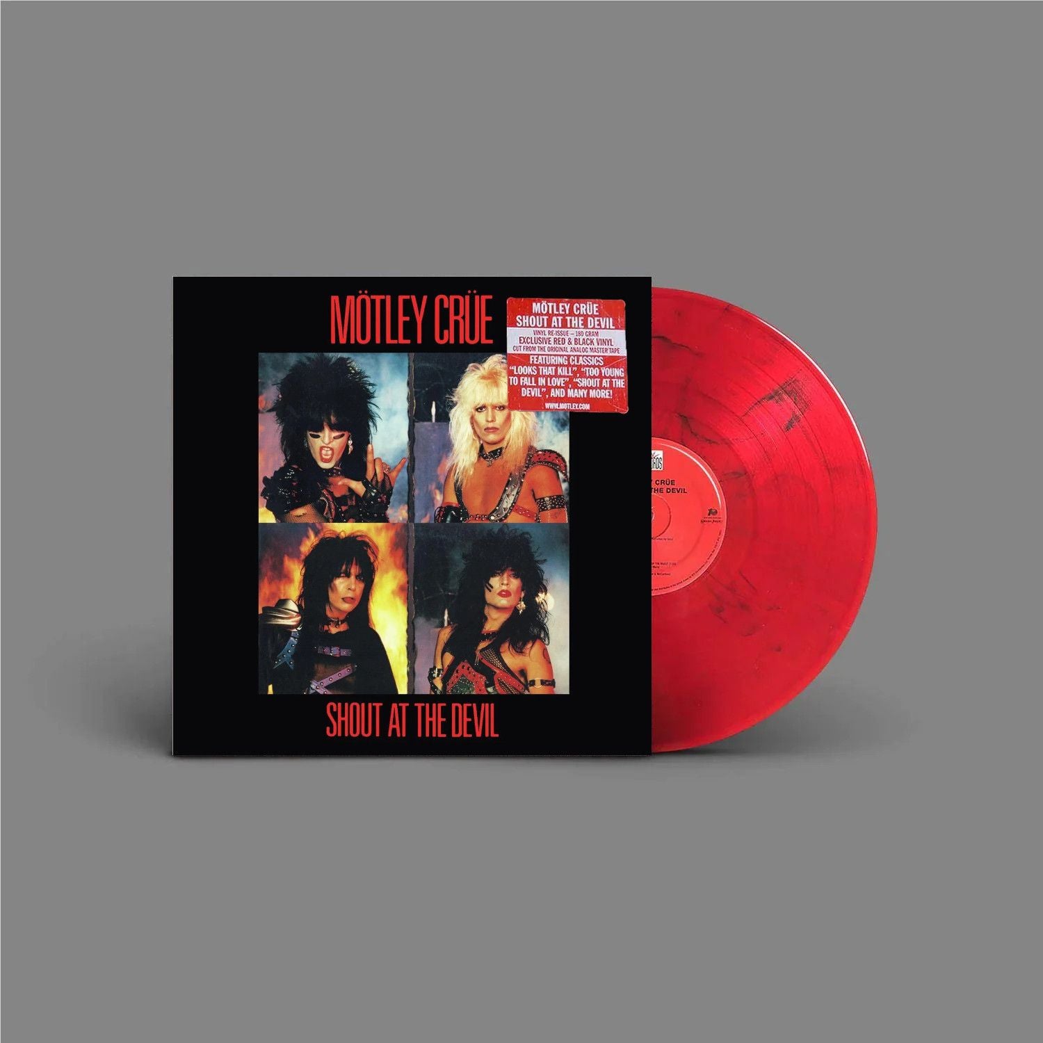 Motley Crue - Shout At The Devil (40th Anniversary Red/Black vinyl gatefold with Alternate Cover) - Vinyl - New