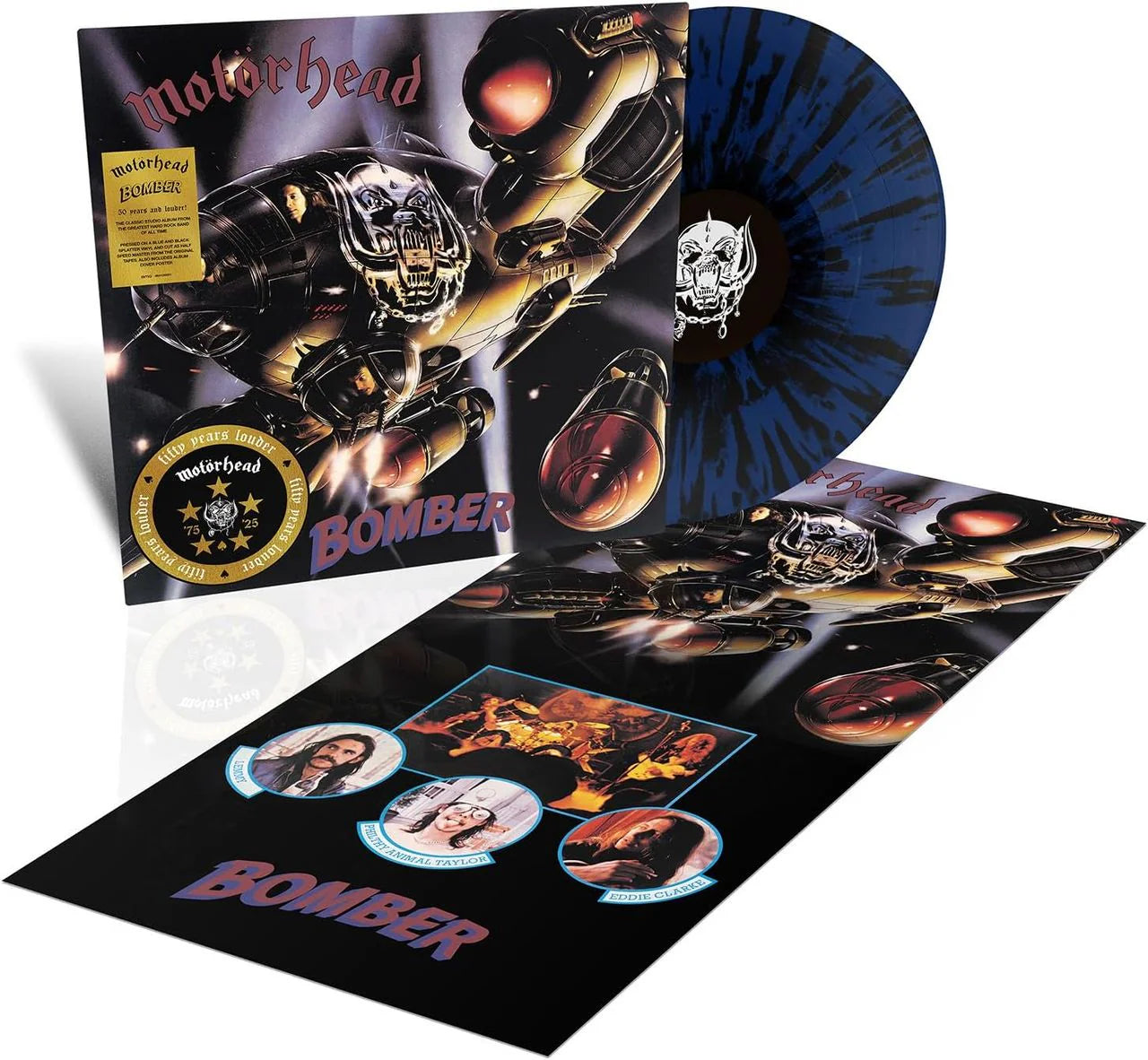Motorhead - Bomber (2025 Blue & Black Splatter vinyl Half-Speed Master reissue with poster) - Vinyl - New