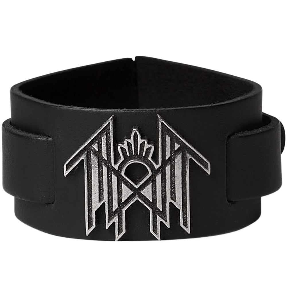 Sleep Token - Leather Wristband with Pewter Logo