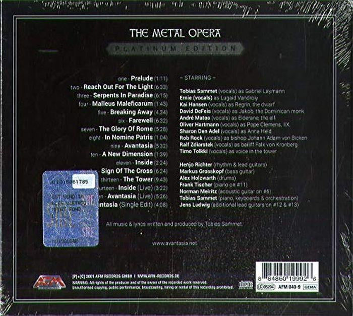 Avantasia - Metal Opera, The (Platinum Ed. w. 3 bonus tracks) - CD - New