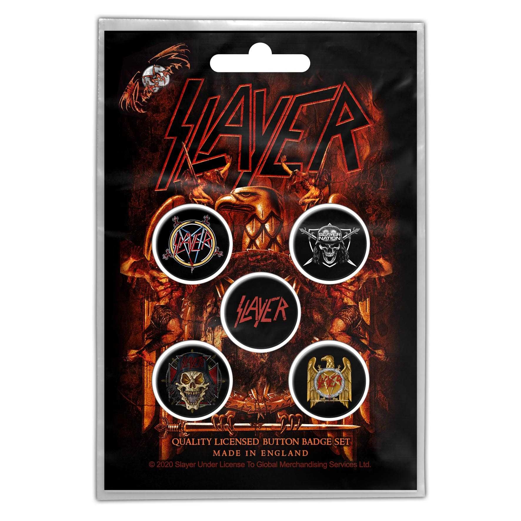 Slayer - 5 x 2.5cm Button Set - Eagle