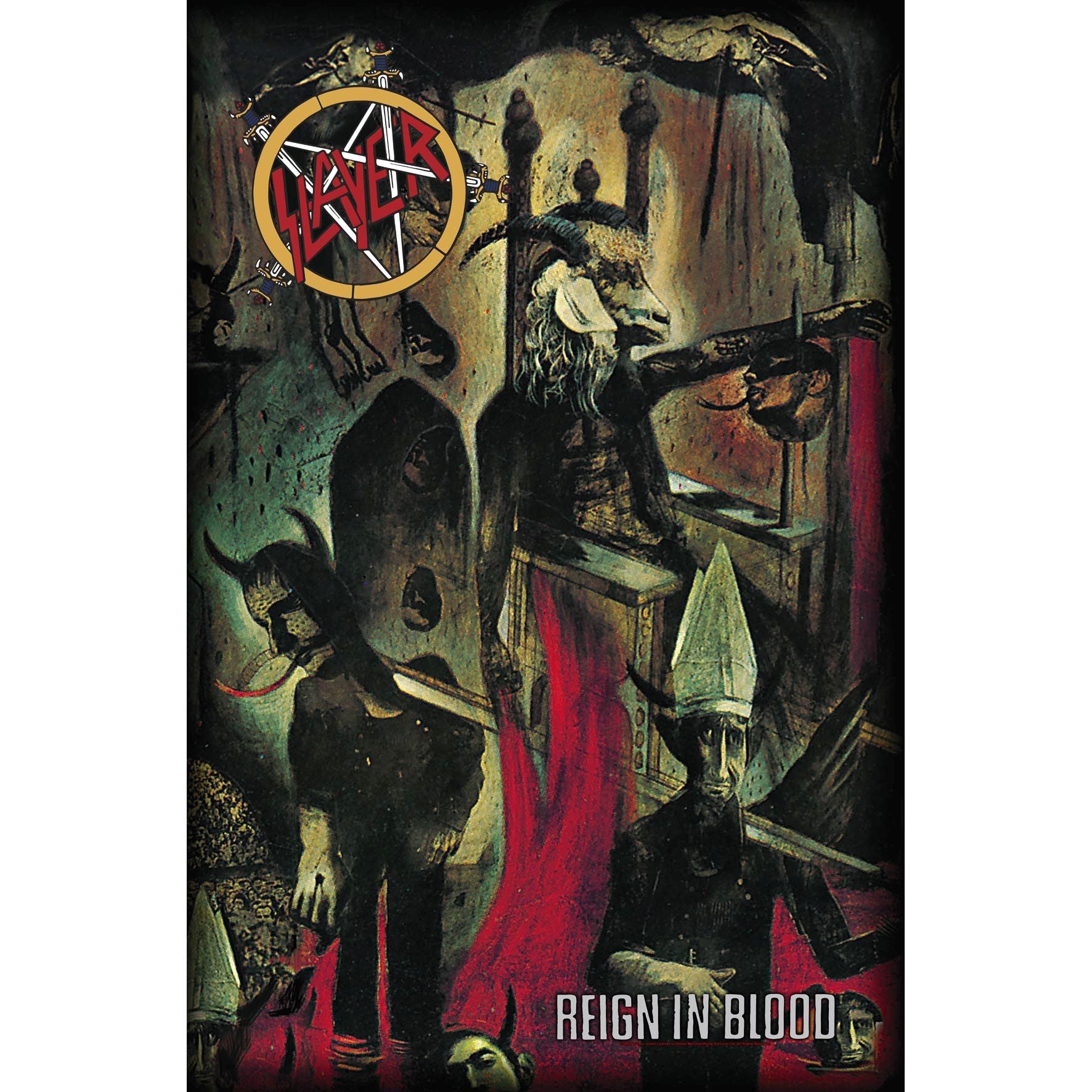 Slayer - Premium Textile Poster Flag (Reign In Blood) 104cm x 66cm