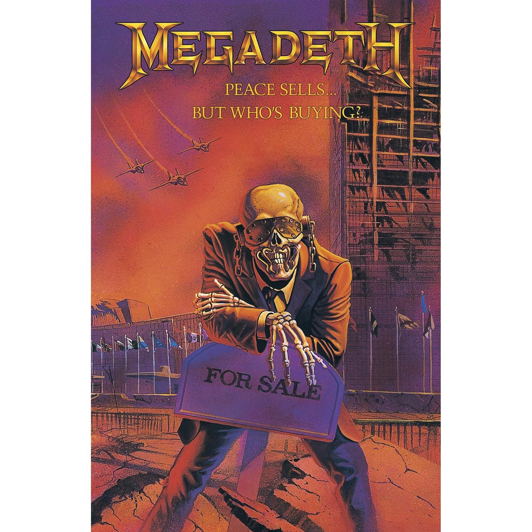 Megadeth - Premium Textile Poster Flag (Peace Sells) 104cm x 66cm