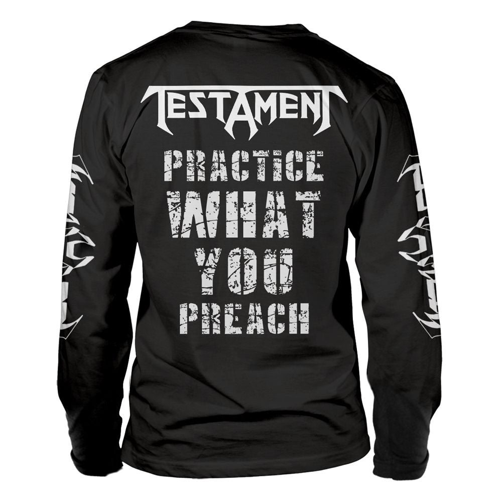 Testament - Practice What You Preach Black Long Sleeve Shirt