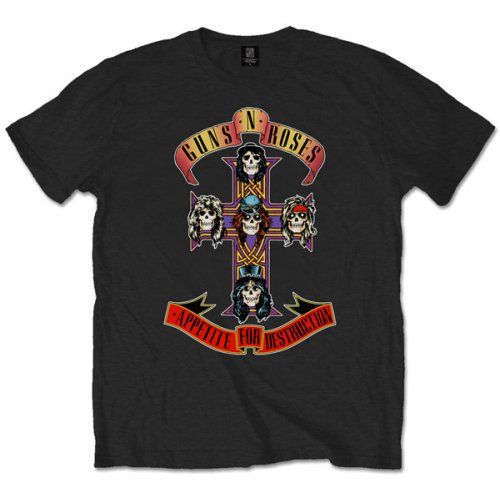 Guns N Roses - 4XL & 5XL Appetite For Destruction Black Shirt