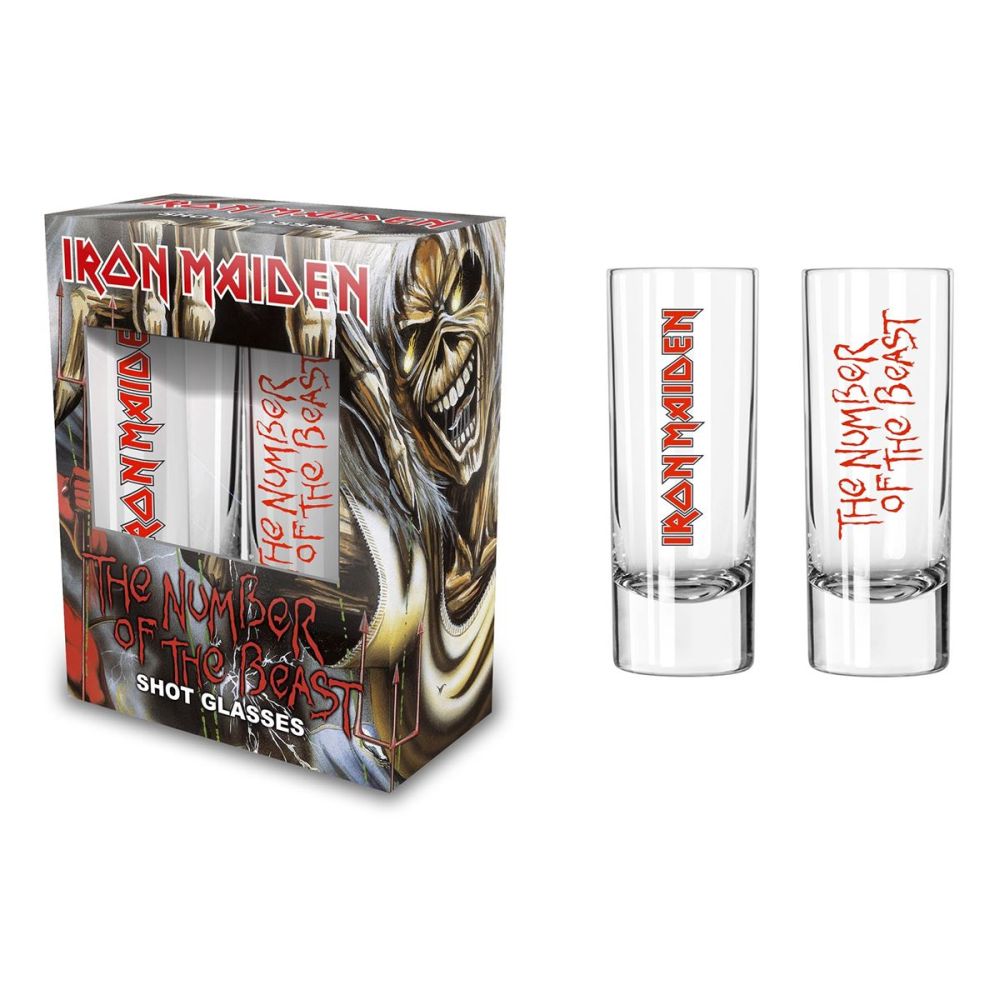 Iron Maiden - Shot Glass Set Of 2 - 6cl - Number Of The Beast