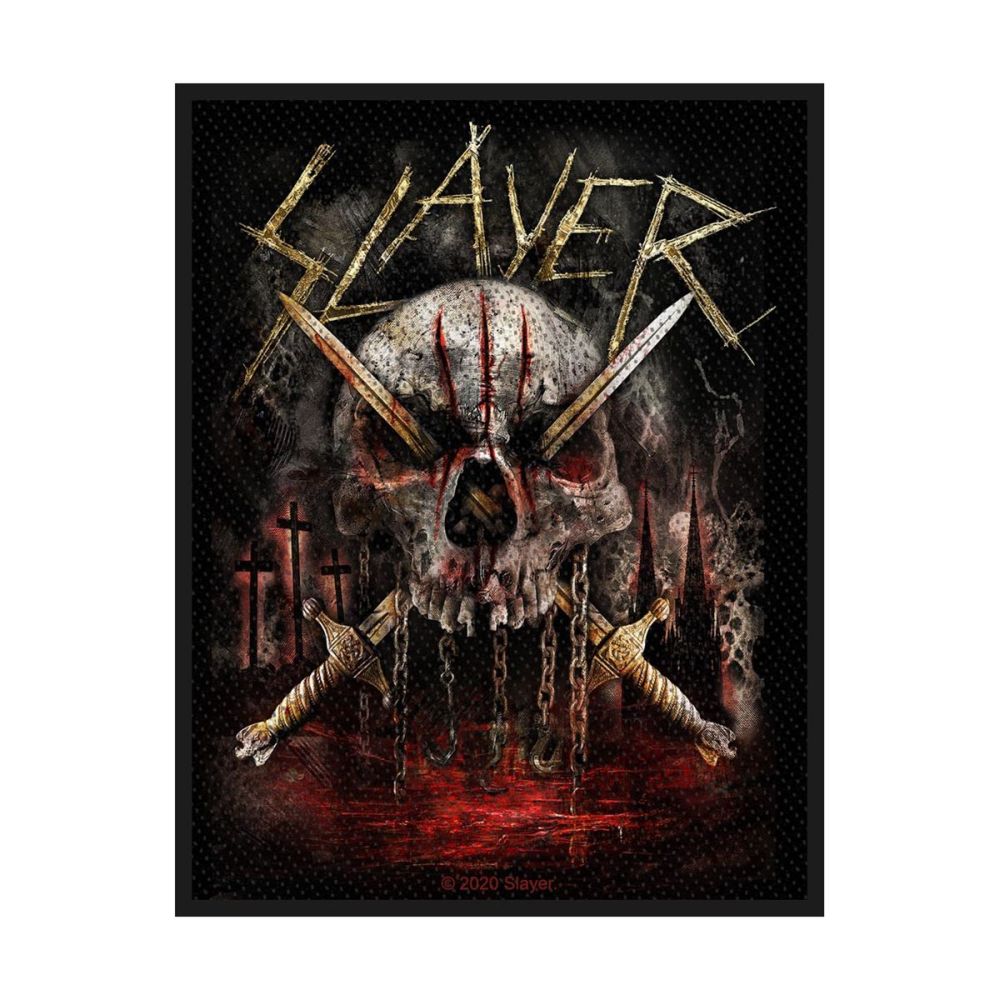 Slayer - Skull & Swords (100mm x 80mm) Sew-On Patch
