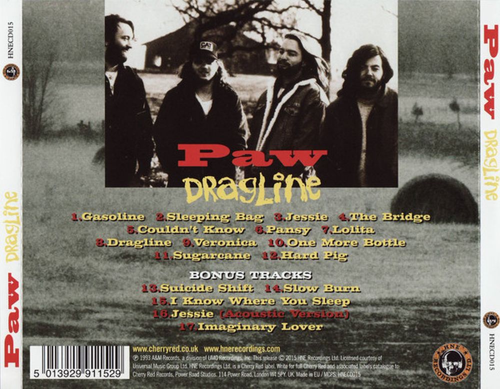 Paw - Dragline (2015 reissue w. 5 bonus tracks) - CD - New