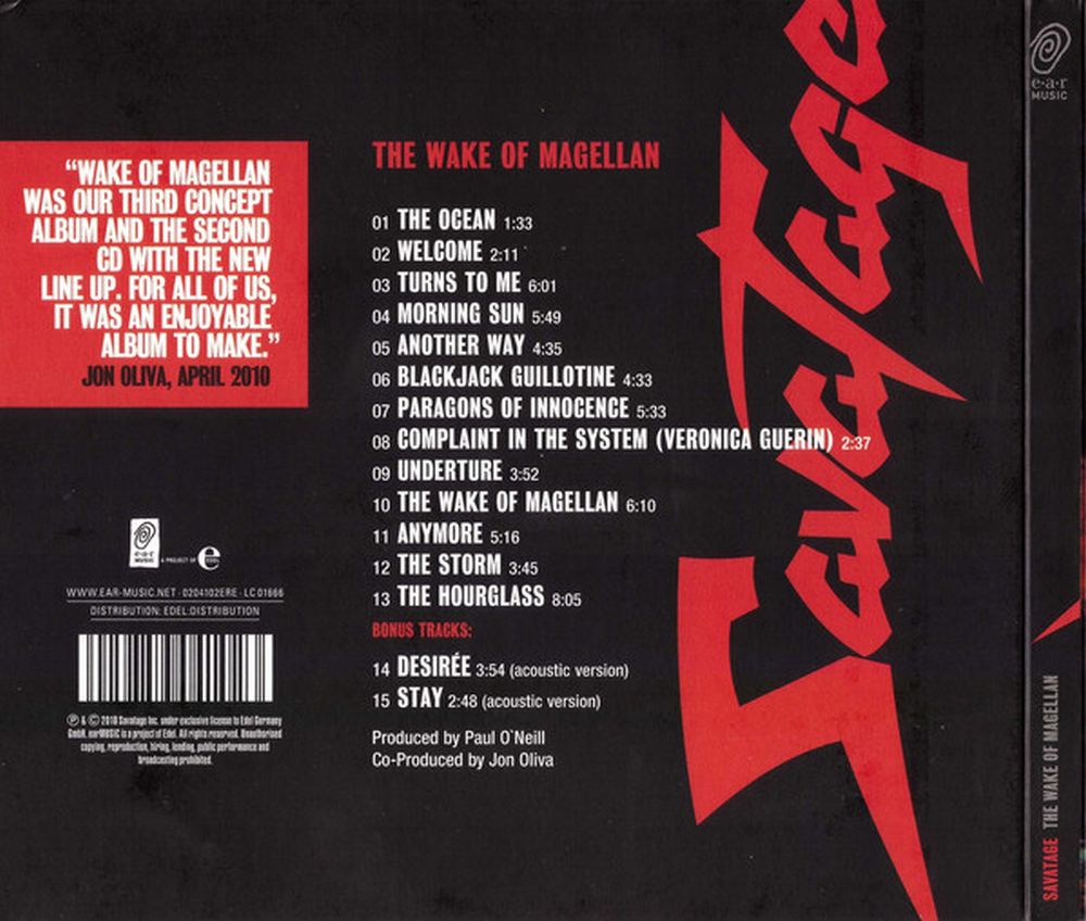 Savatage - Wake Of Magellan, The (w. 2 bonus tracks) - CD - New