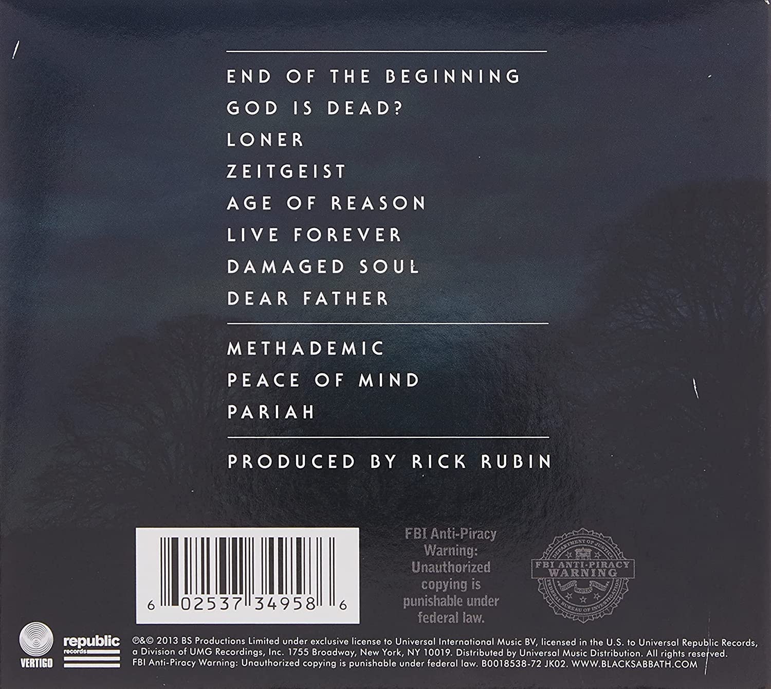 Black Sabbath - 13 (Deluxe Ed. 2CD digipak with lenticular cover) - CD - New