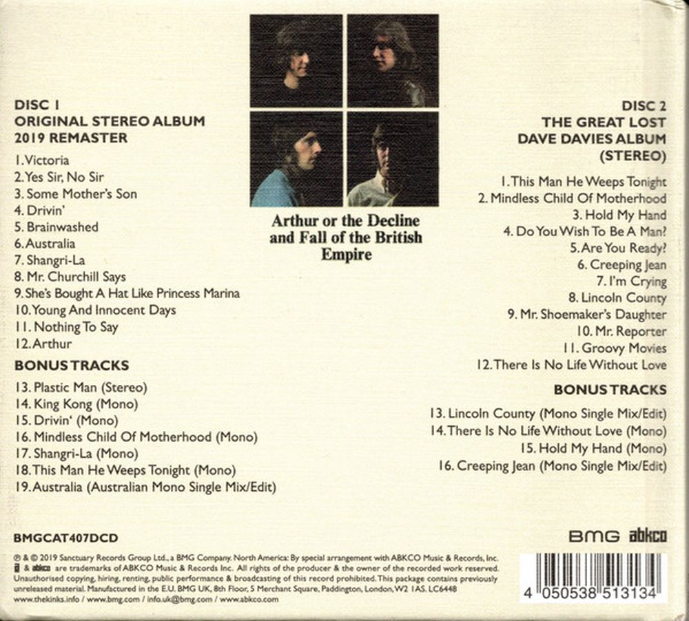 Kinks - Arthur Or The Decline And Fall Of The British Empire (50th Ann. Deluxe Ed. 2CD mediabook) - CD - New