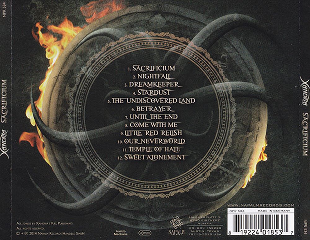 Xandria - Sacrificium - CD - New