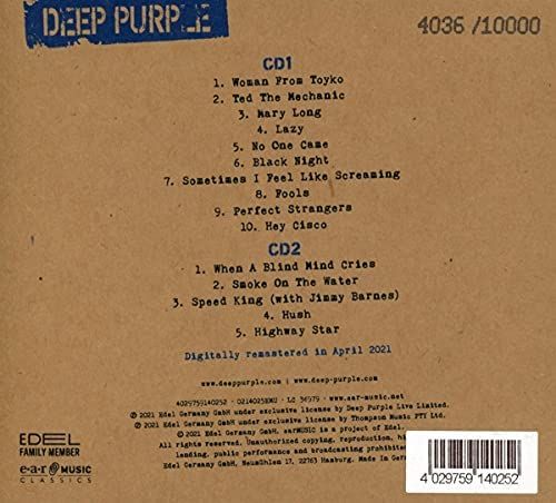 Deep Purple - Live In Wollongong 2001 (Ltd. Ed. 2CD - numbered ed. of 10,000) - CD - New