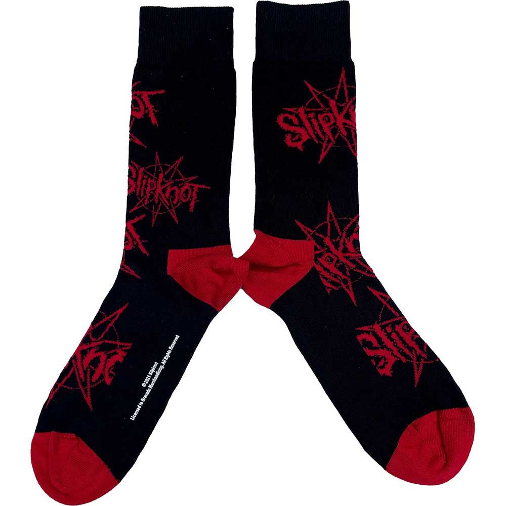 Slipknot - Crew Socks (Fits Sizes 7 to 11) - 9 Pointed Star