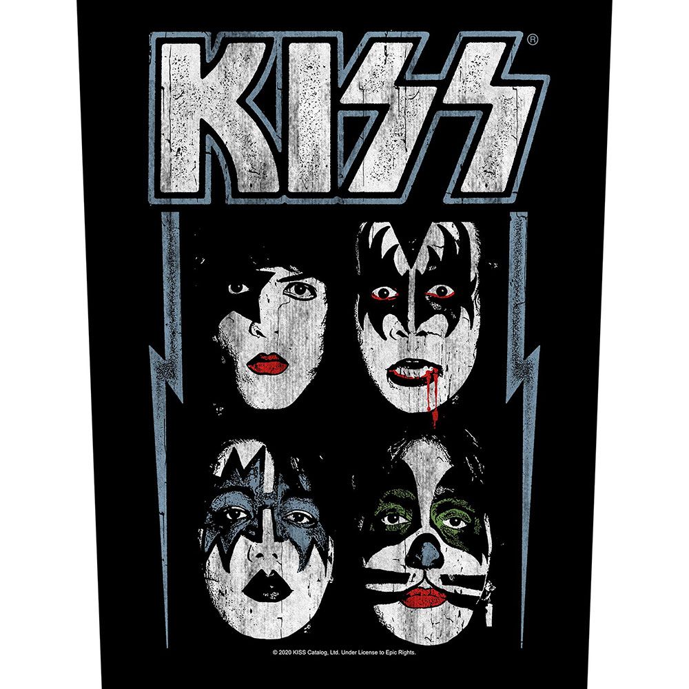 Kiss - Faces - Sew-On Back Patch (295mm x 265mm x 355mm)