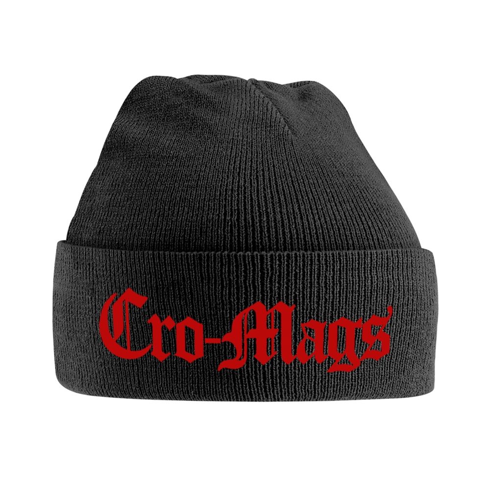 Cro-Mags - Knit Beanie - Embroidered - Red Logo