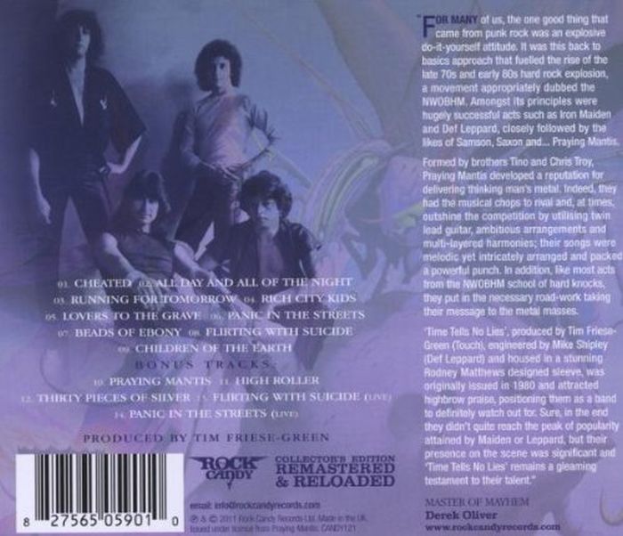 Praying Mantis - Time Tells No Lies (Rock Candy remaster with 5 bonus tracks) - CD - New