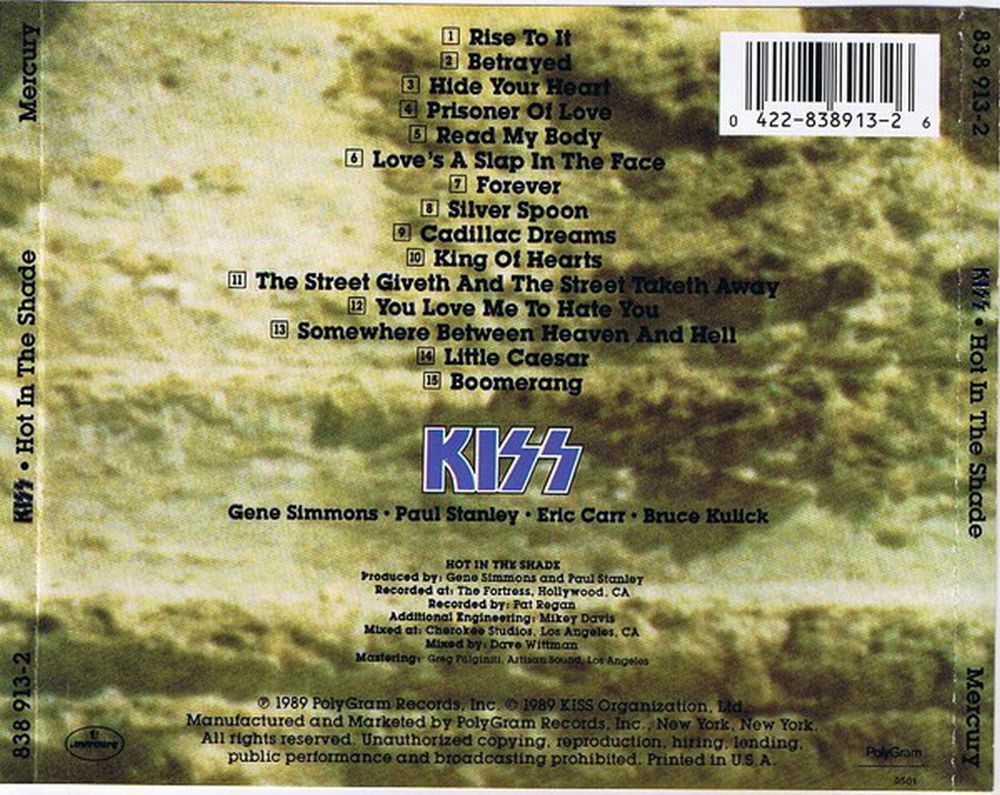 Kiss - Hot In The Shade (U.S.) - CD - New