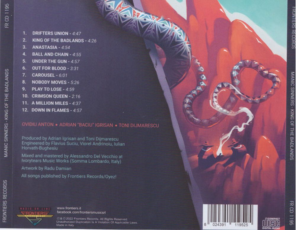Manic Sinners - King Of The Badlands - CD - New