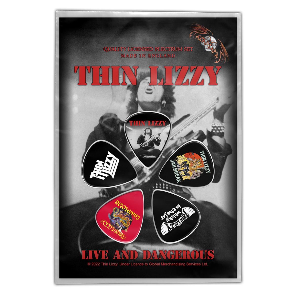 Thin Lizzy - 5 x Guitar Picks Plectrum Pack (Live And Dangerous)