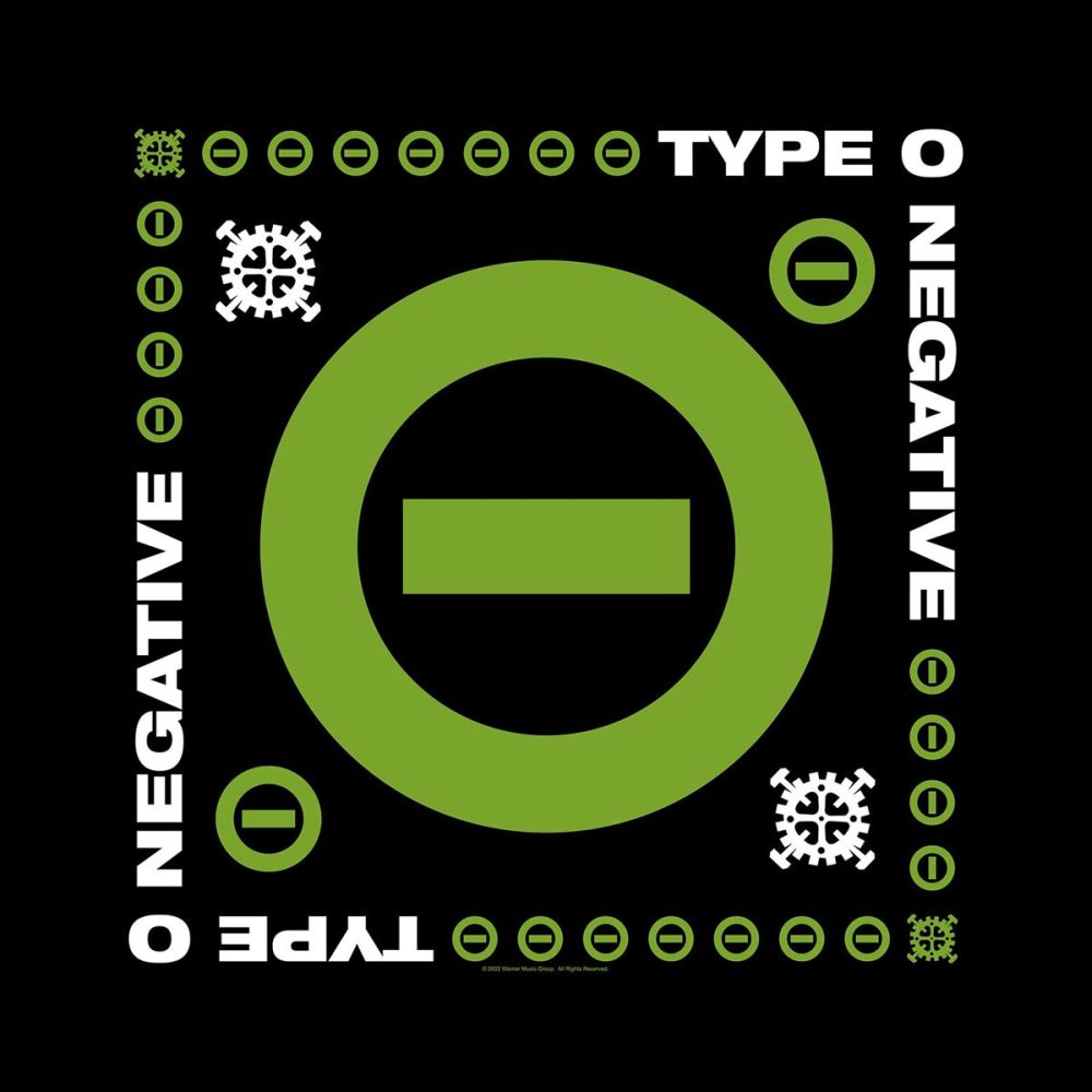Type O Negative - Bandana (Negative Symbol) (54mm x 52mm)