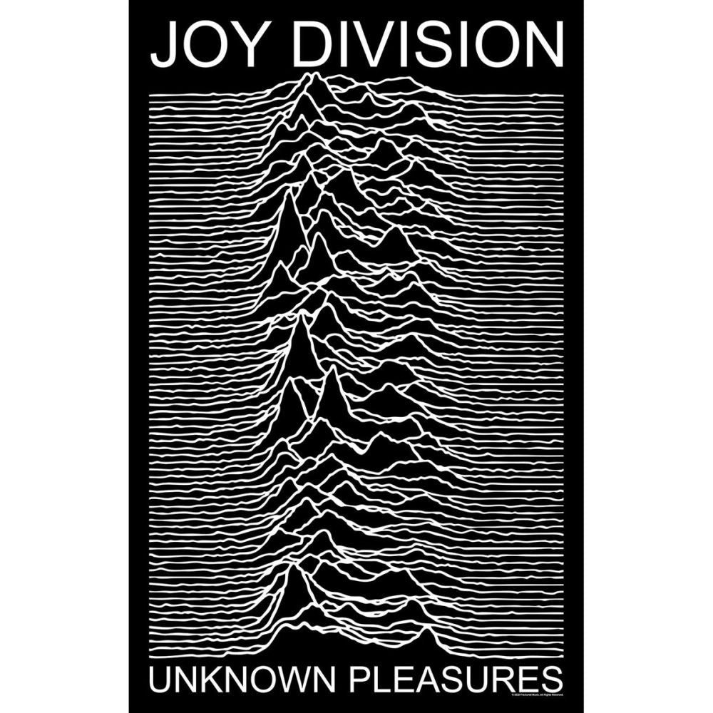 Joy Division - Premium Textile Poster Flag (Unknown Pleasures) 104cm x 66cm
