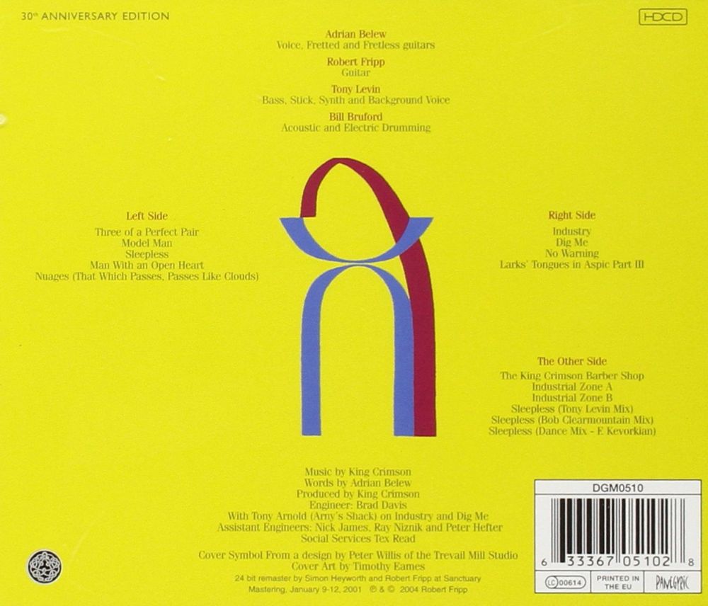 King Crimson - Three Of A Perfect Pair - CD - New