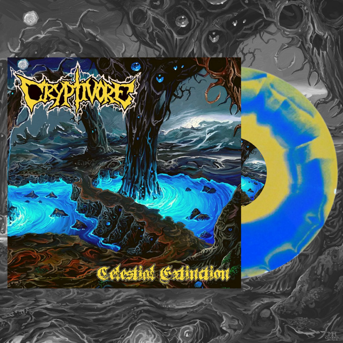 Cryptivore - Celestial Extinction (Yellow/Blue Swirl Splatter vinyl) - Vinyl - New
